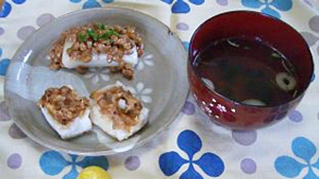 納豆ネバ餅と揚げおろし